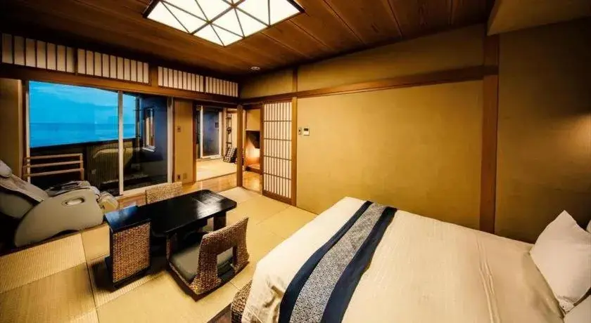 Bed in Luxury Wa Hotel Kaze No Kaori Bed in Luxury Wa Hotel Kaze No Kaori