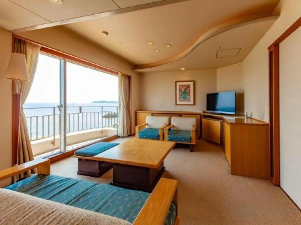 Bed in Hotel Takeshima