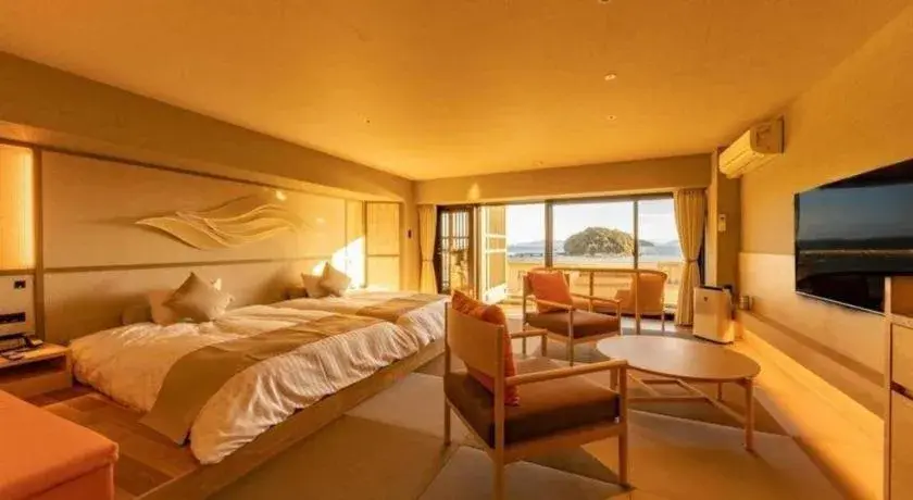 Bed in Hotel Takeshima Bed in Hotel Takeshima