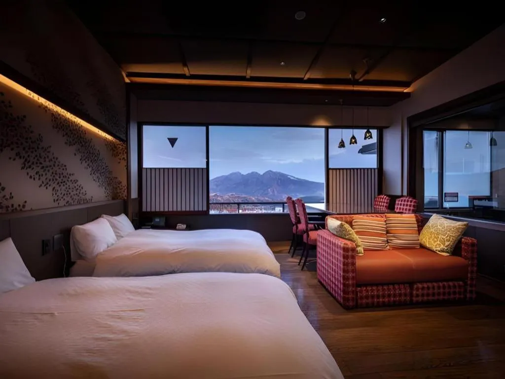 Bed in Hotel Matsumotoro