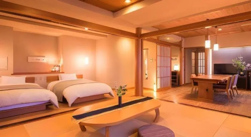 Bed in Hotel Matsumotoro