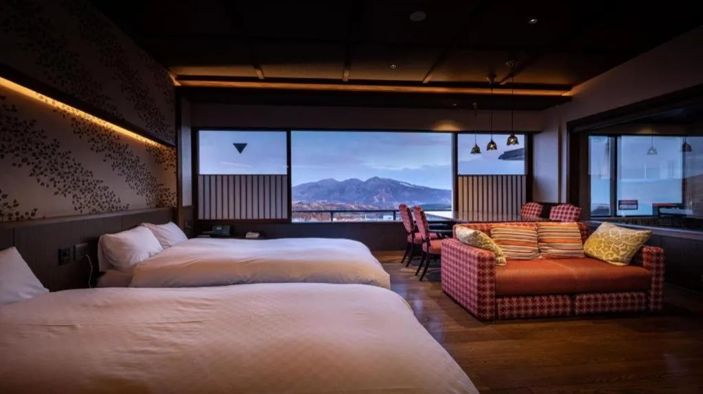 Bed in Hotel Matsumotoro