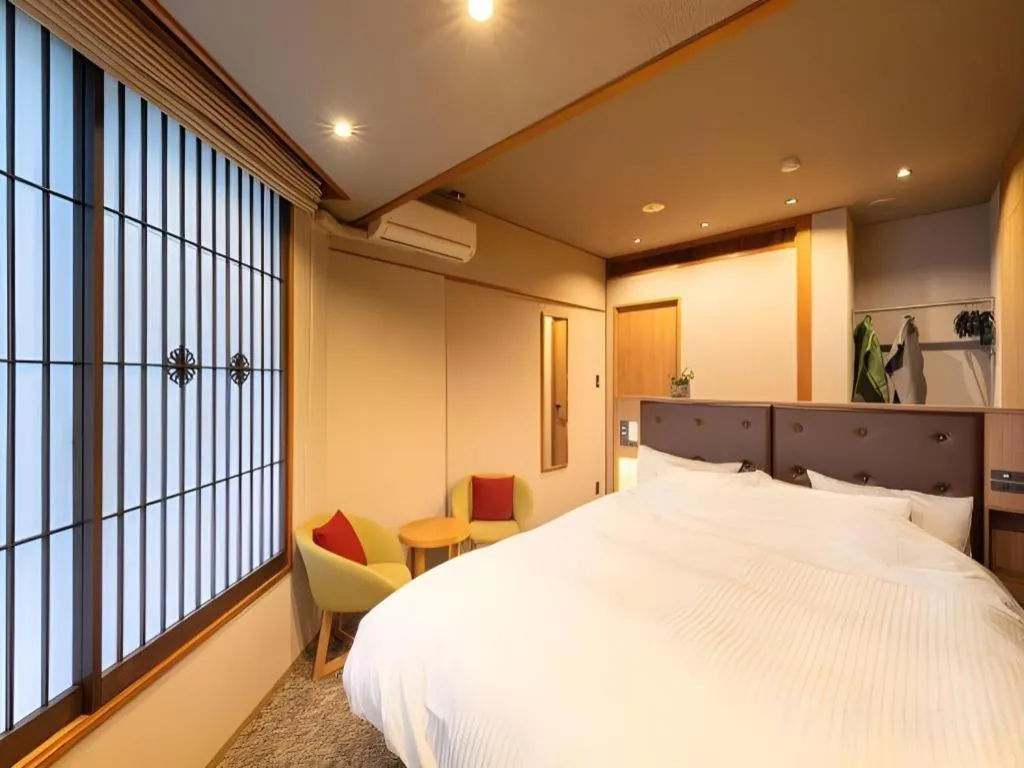 Bed in Hotel Matsumotoro