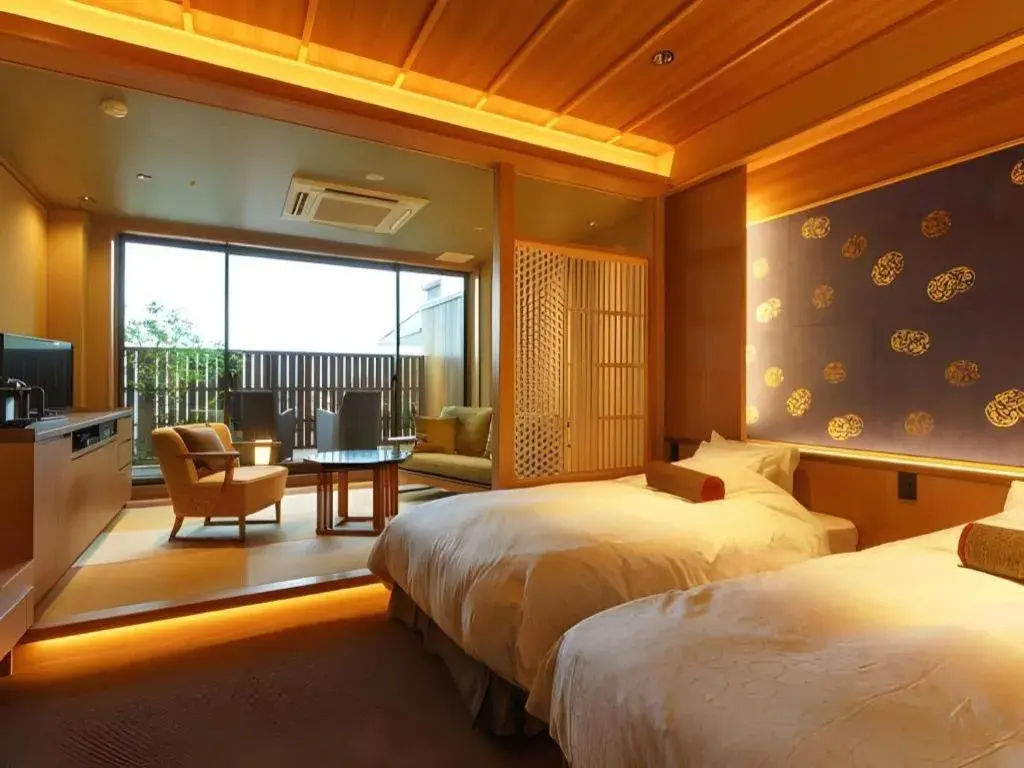 Bed in Shiratamano Yu Senkei Bed in Shiratamano Yu Senkei