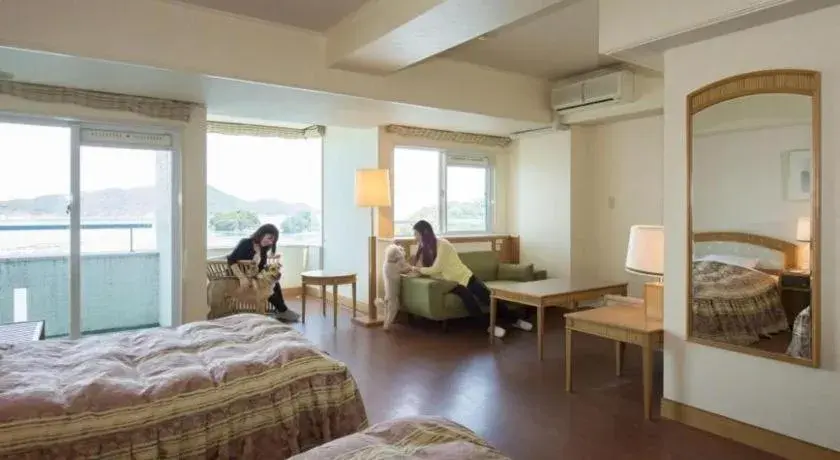 Bed in Izumigo Toba Dog Paradise Hotel Bed in Izumigo Toba Dog Paradise Hotel