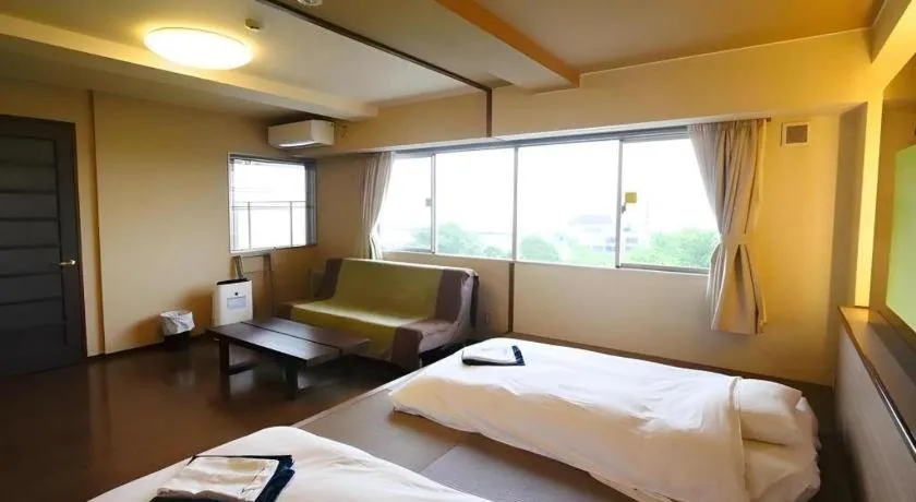 Bed in Green Hotel Yes Nagahama Minatokan