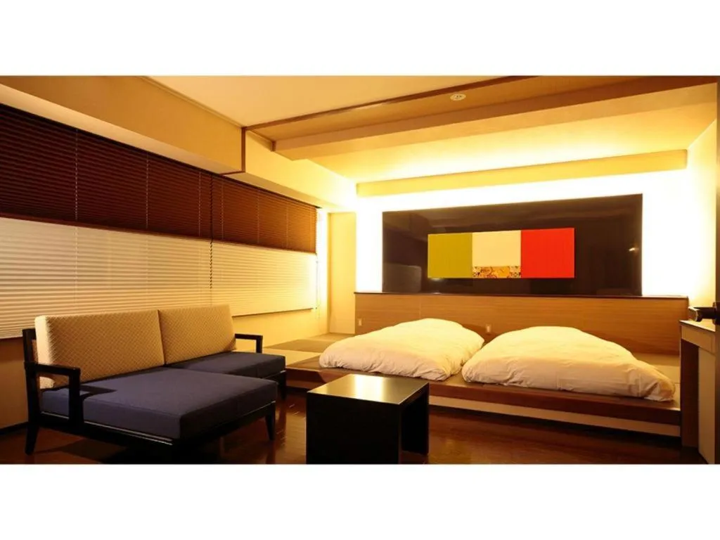 Bed in Green Hotel Yes Nagahama Minatokan