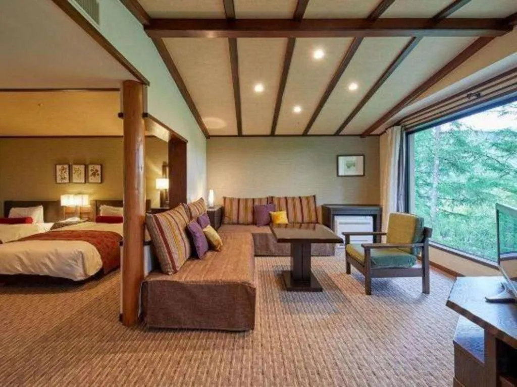 Bed in Hotel Harvest Tateshina