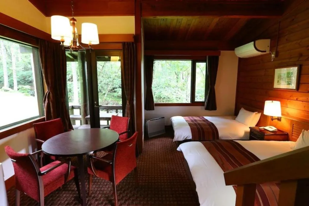 Bed in Hotel Harvest Tateshina