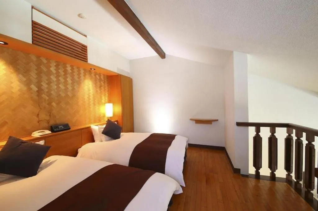 Bed in Hotel Harvest Tateshina