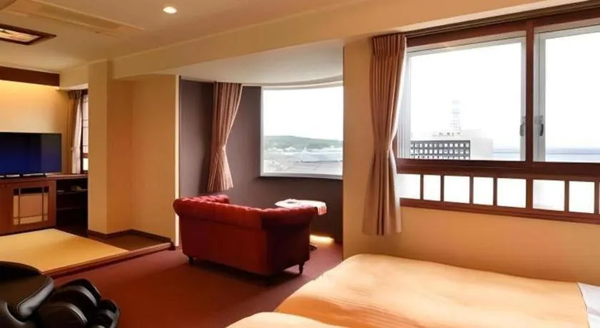 Bed in Otaru Furukawa Hotel