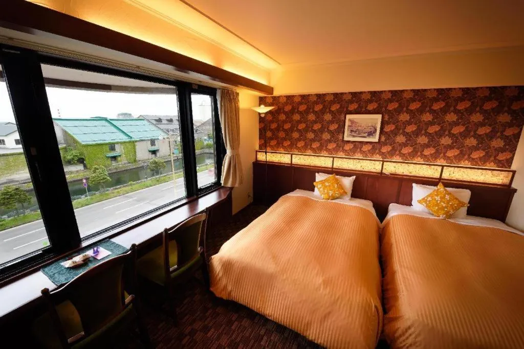 Bed in Otaru Furukawa Hotel