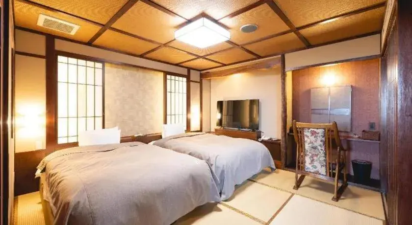 Bed in Otaru Furukawa Hotel Bed in Otaru Furukawa Hotel