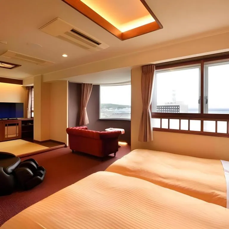 Bed in Otaru Furukawa Hotel