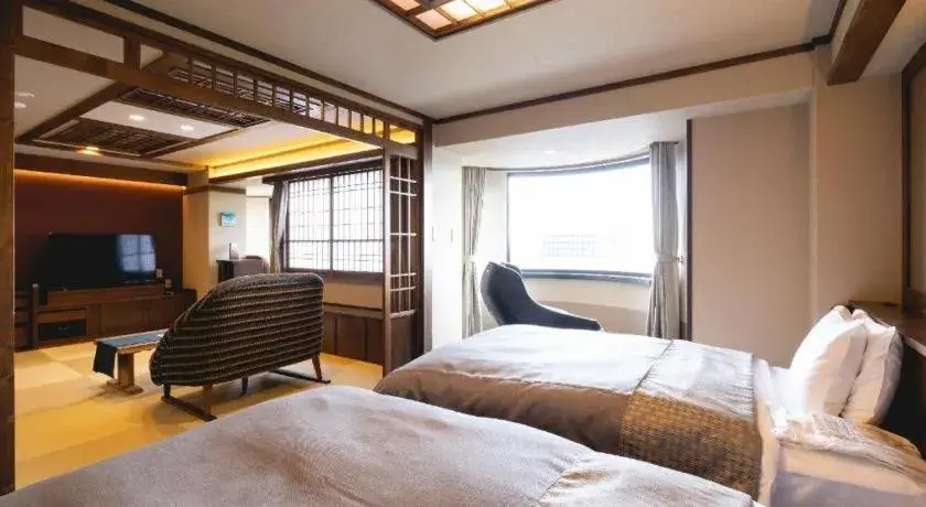 Bed in Otaru Furukawa Hotel Bed in Otaru Furukawa Hotel