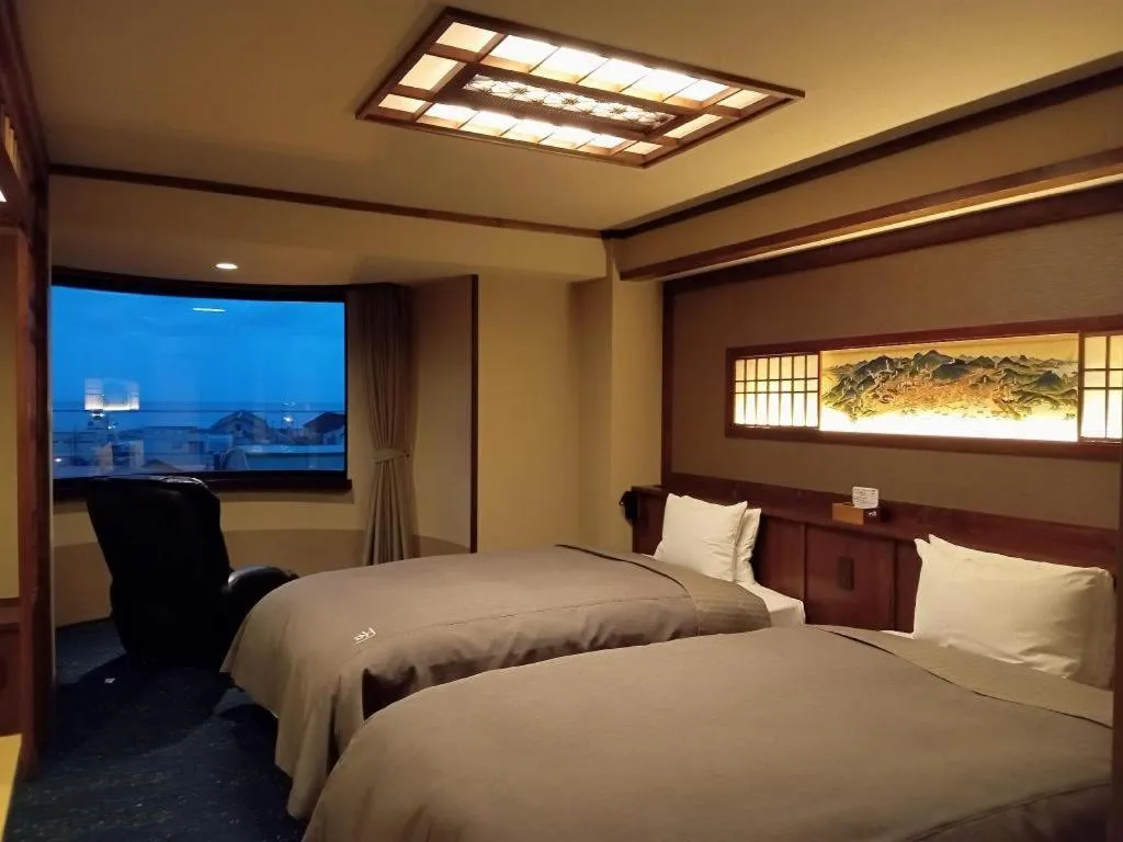 Bed in Otaru Furukawa Hotel