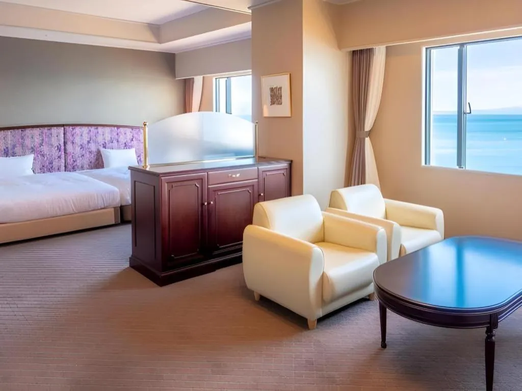 Bed in Imazu Sun Bridge Hotel