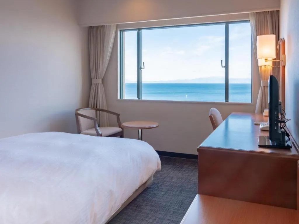 Bed in Imazu Sun Bridge Hotel