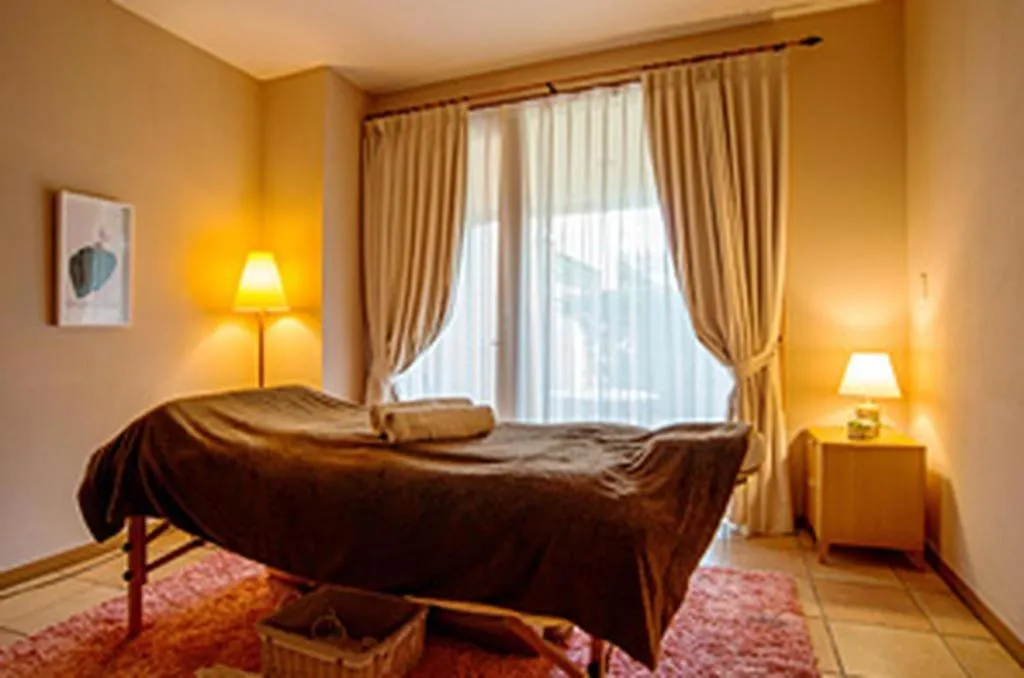 Bed in Sea Side Villa Bokkai