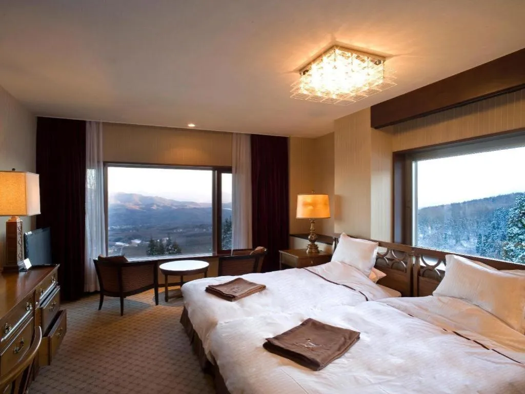 Bed in Akakura Kanko Hotel