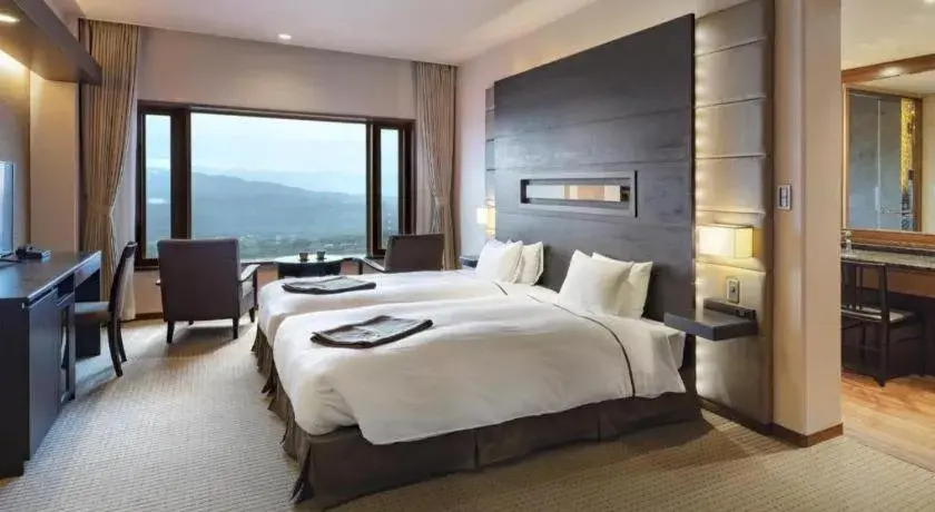 Bed in Akakura Kanko Hotel Bed in Akakura Kanko Hotel