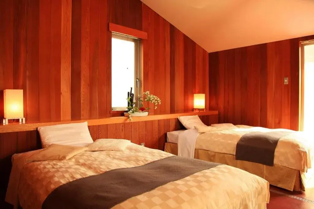 Bed in Ukawa Onsen Yoshino no sato Bed in Ukawa Onsen Yoshino no sato