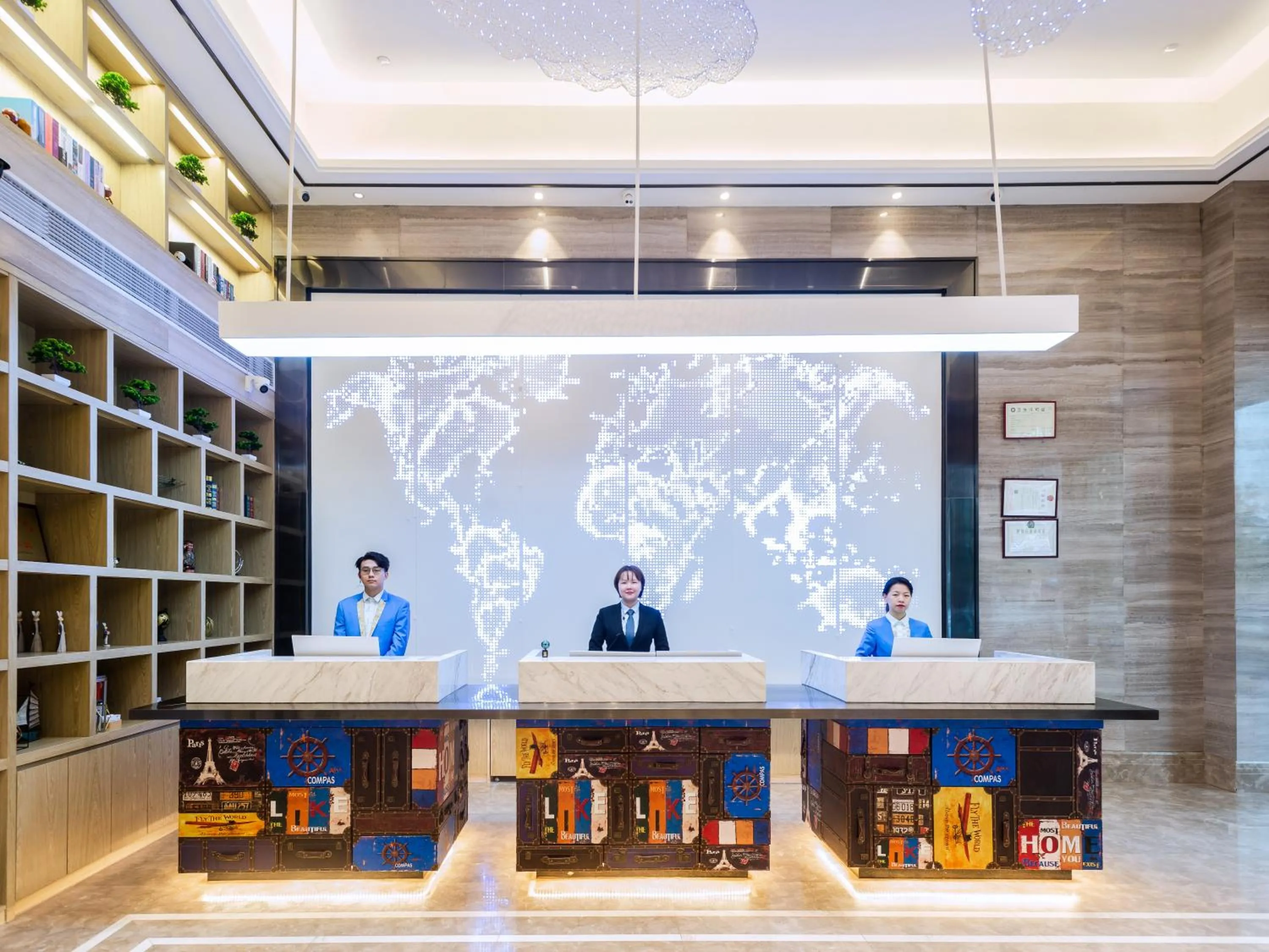 Lobby or reception in Echarm Hotel - Foshan Sanshui Wanda Plaza