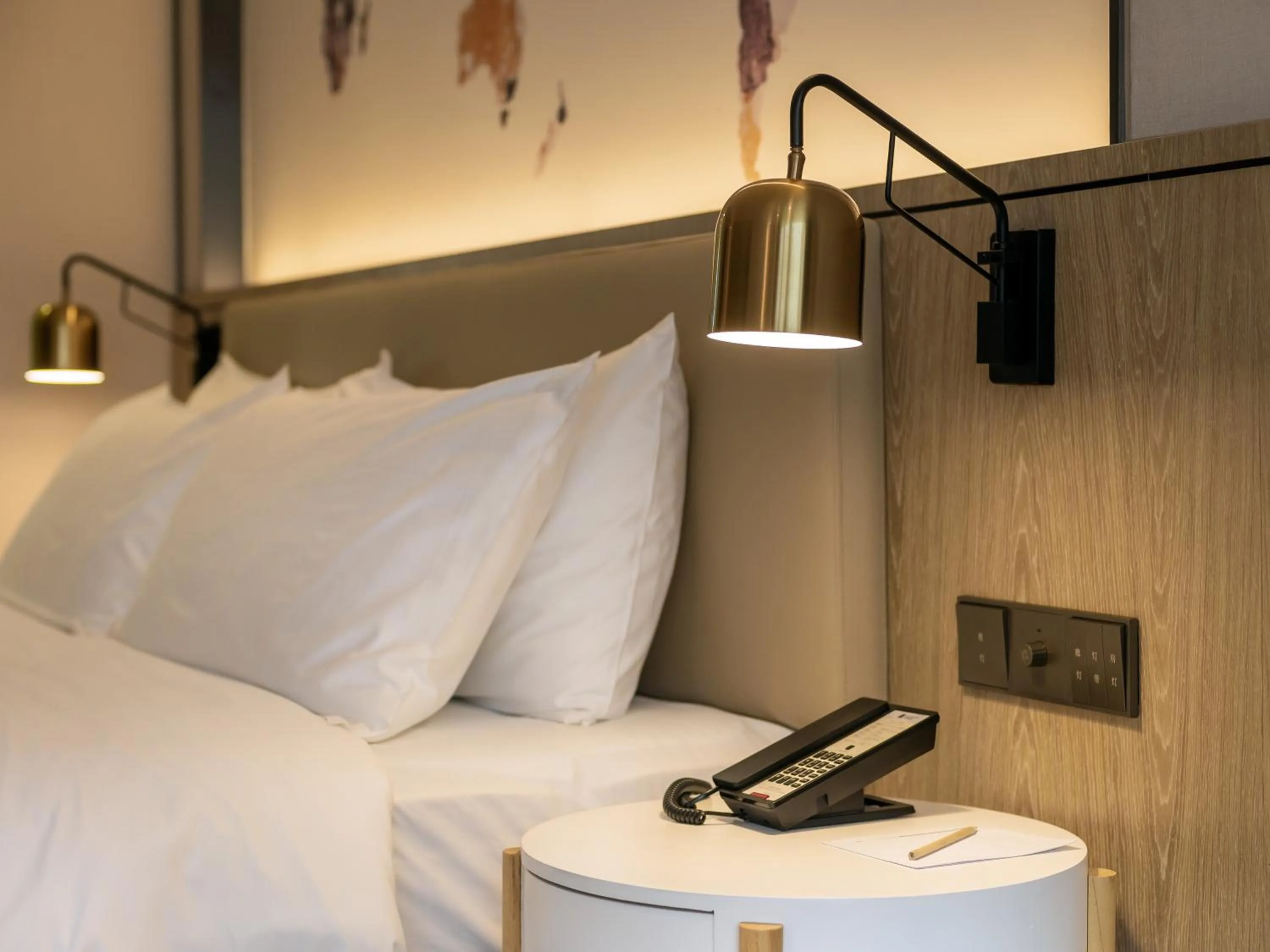 Bed in Echarm Hotel - Foshan Sanshui Wanda Plaza