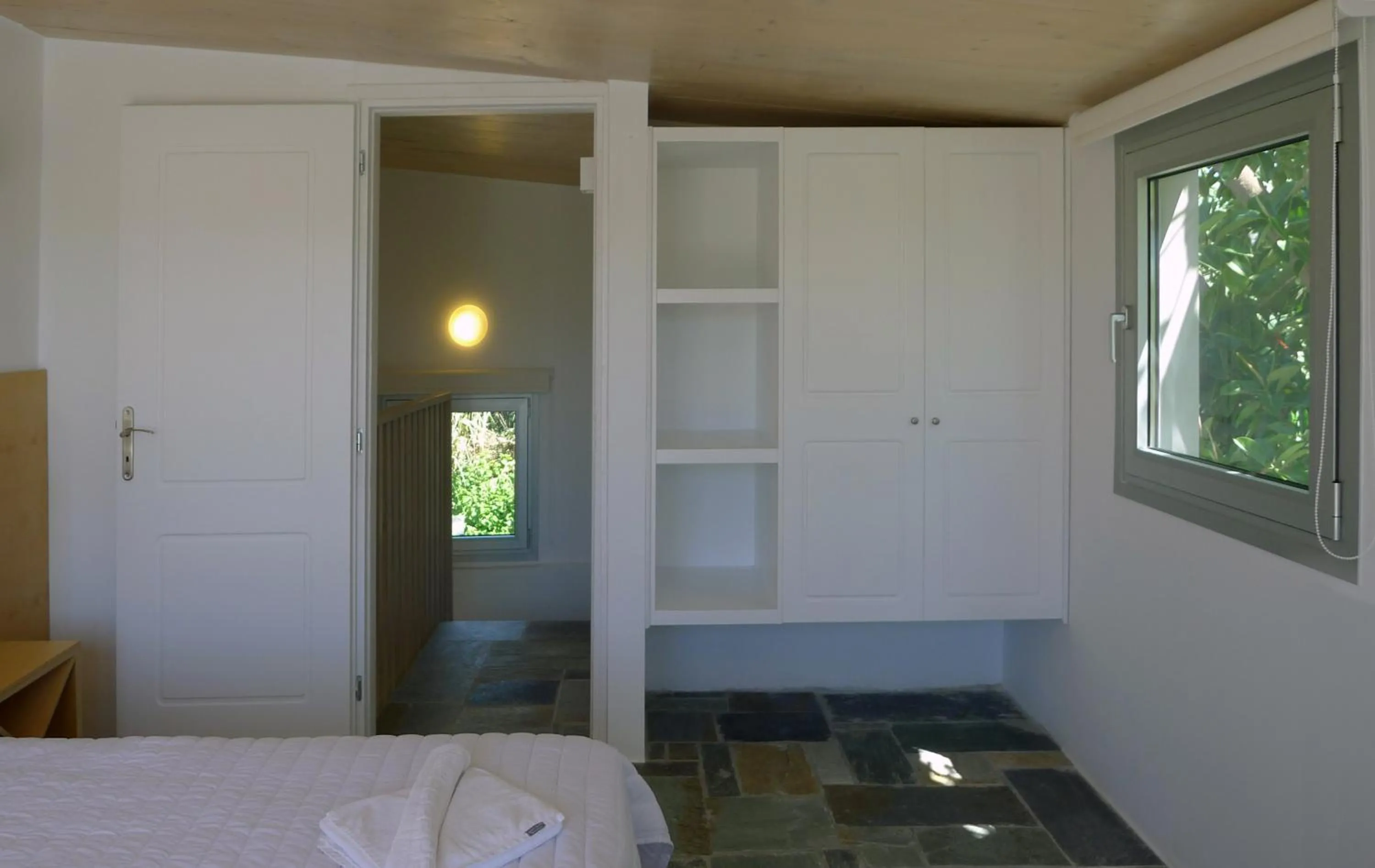 Bed in Proimos Apartments