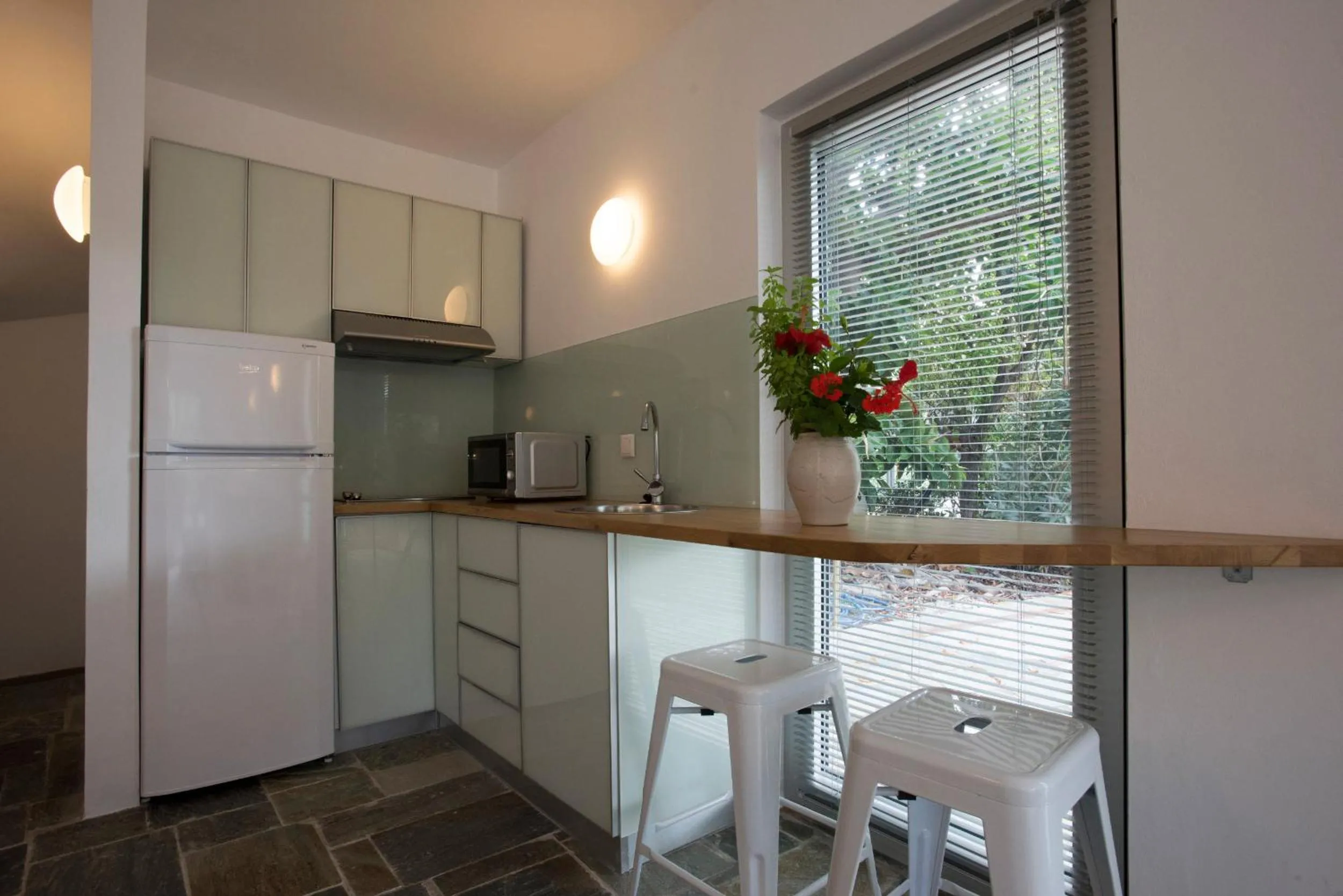 Kitchen or kitchenette in Proimos Apartments