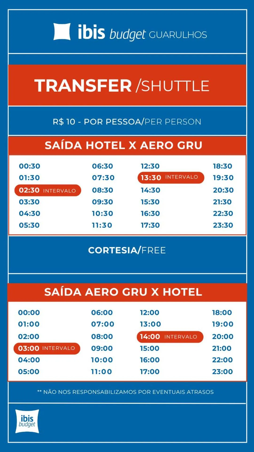 shuttle in Ibis Budget Guarulhos Aeroporto