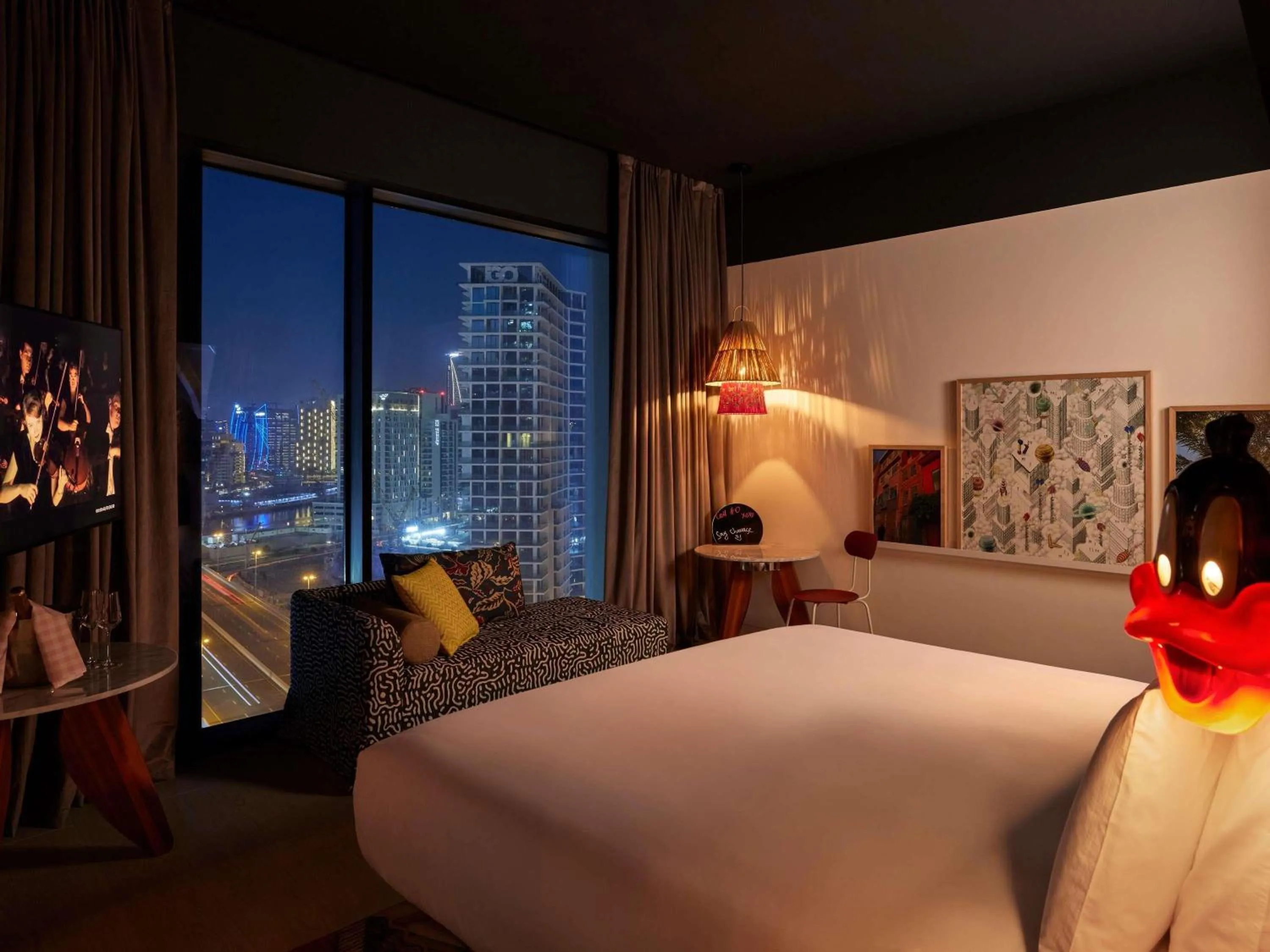 Bedroom, Bed in Mama Shelter Dubai