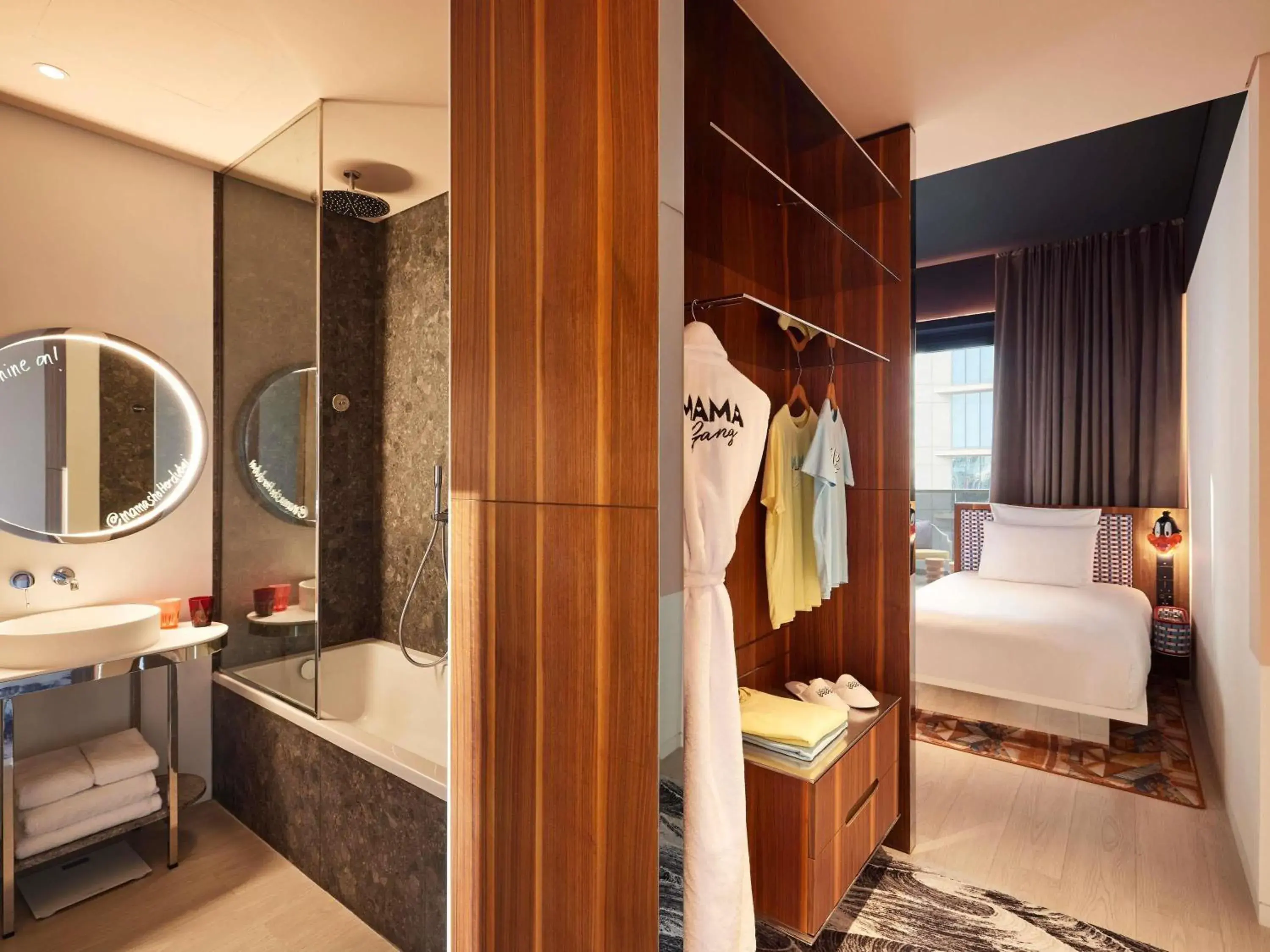 Bedroom, Bed in Mama Shelter Dubai Bedroom, Bed in Mama Shelter Dubai