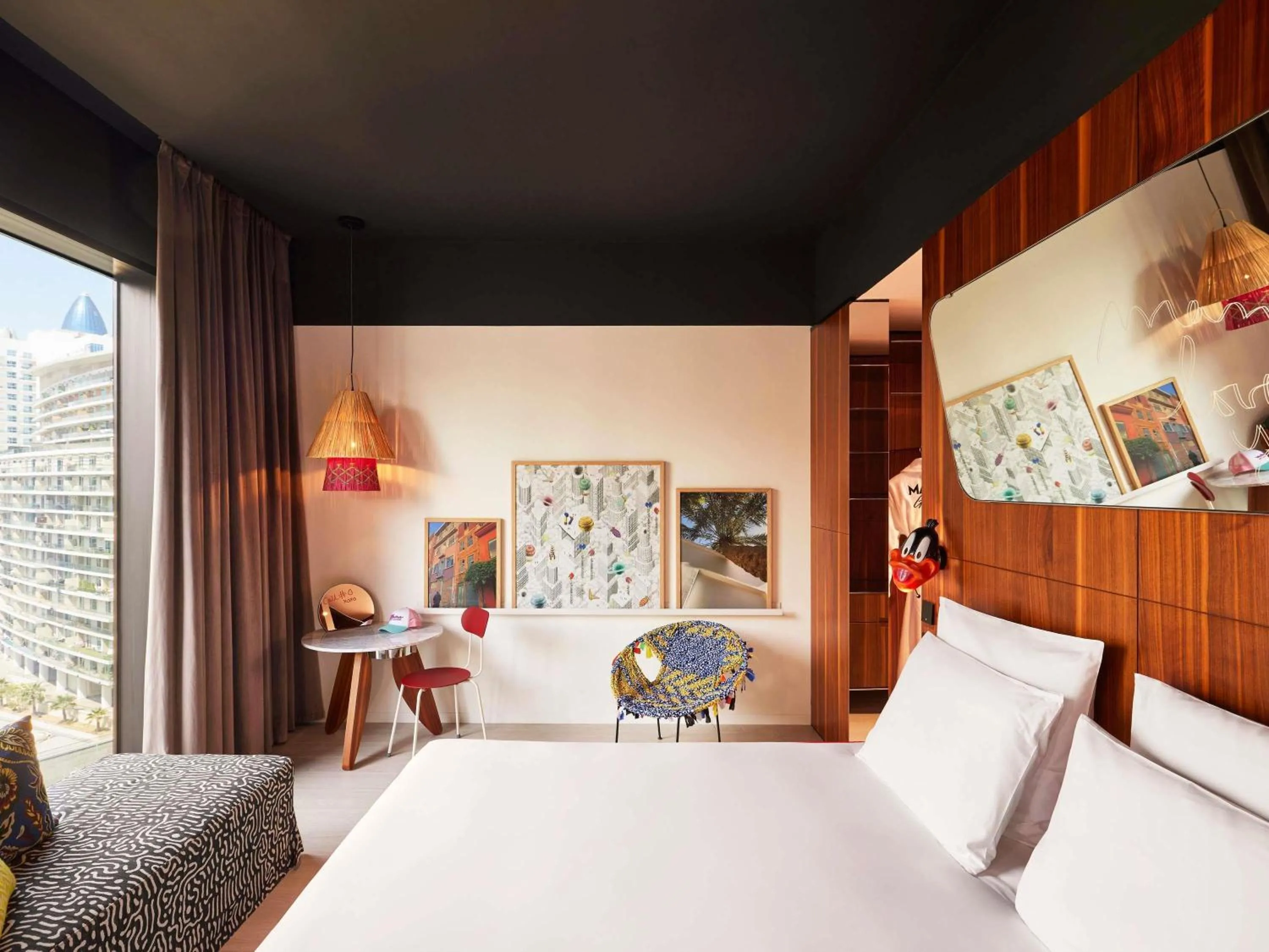 Bedroom, Bed in Mama Shelter Dubai