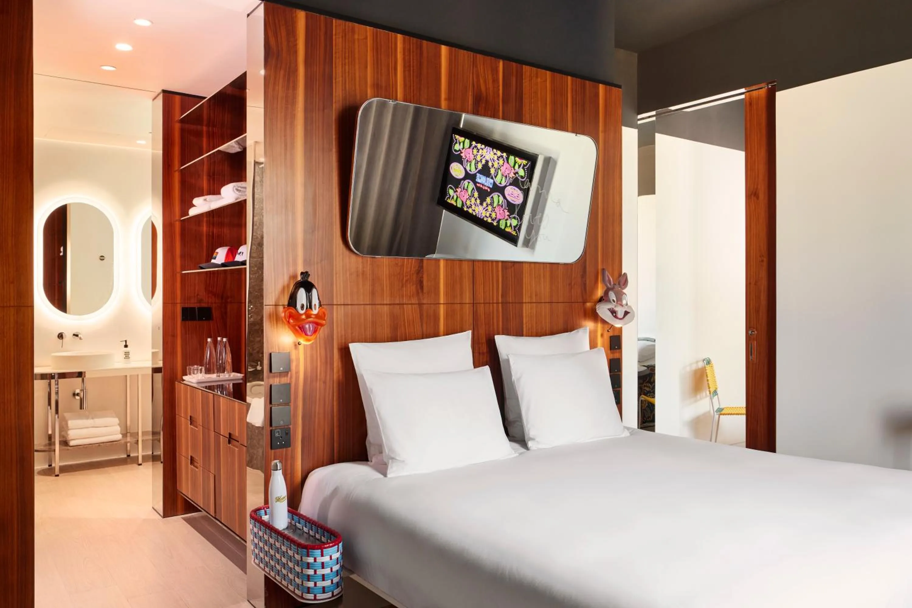 Bed in Mama Shelter Dubai