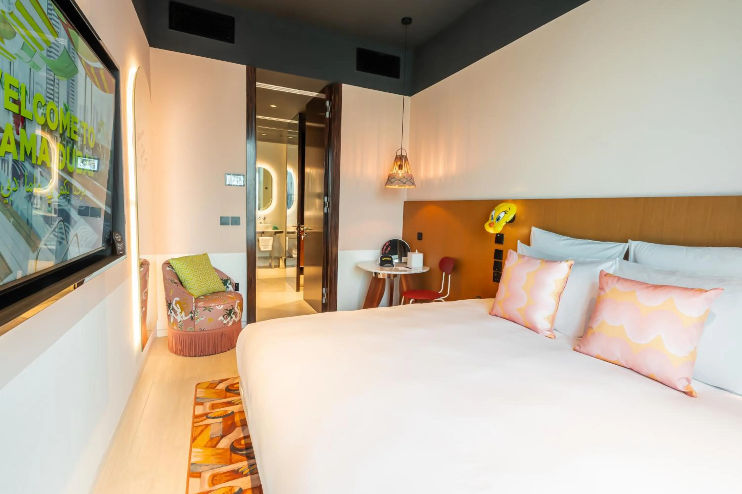 Bed in Mama Shelter Dubai