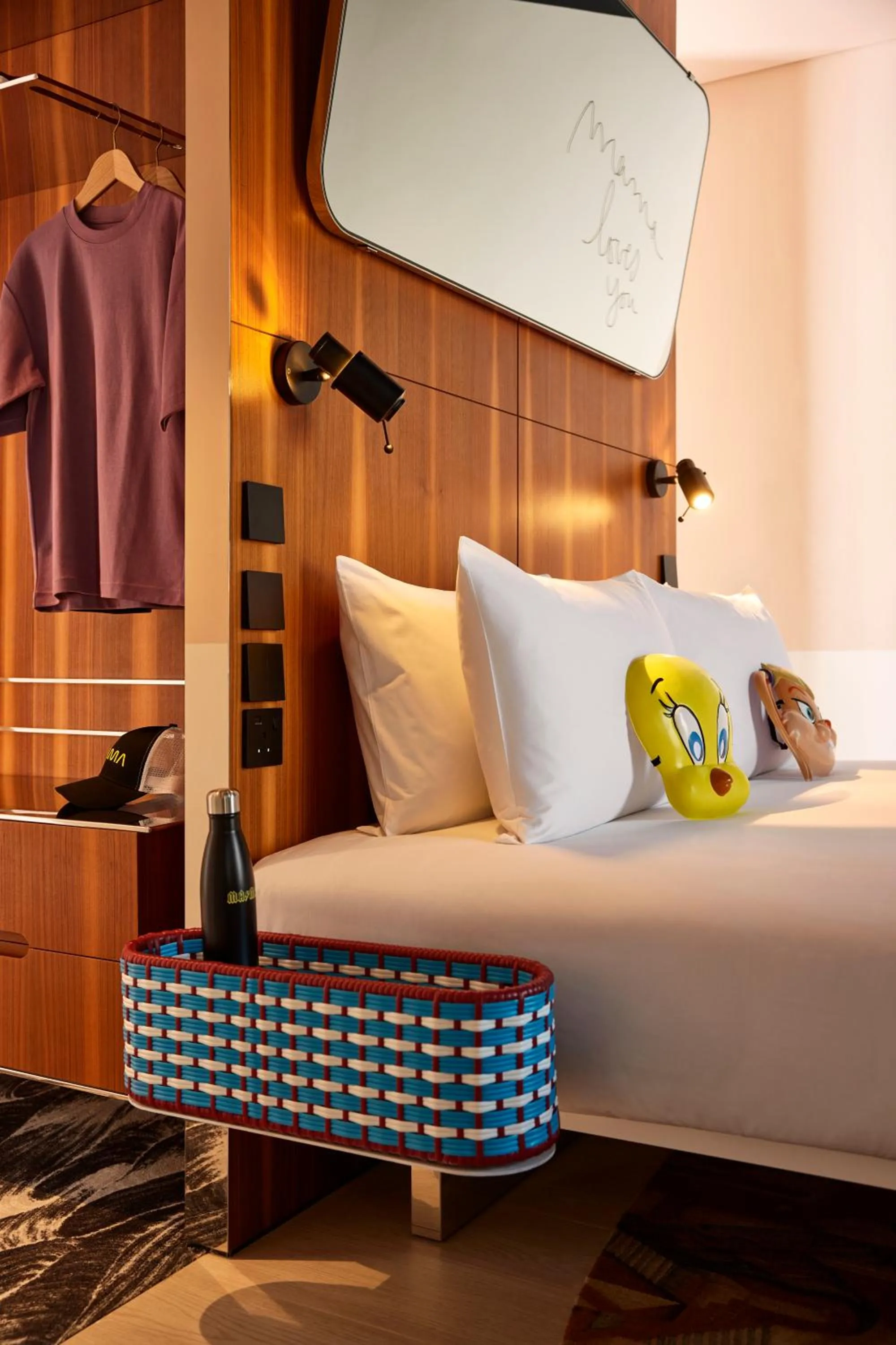 Bed in Mama Shelter Dubai