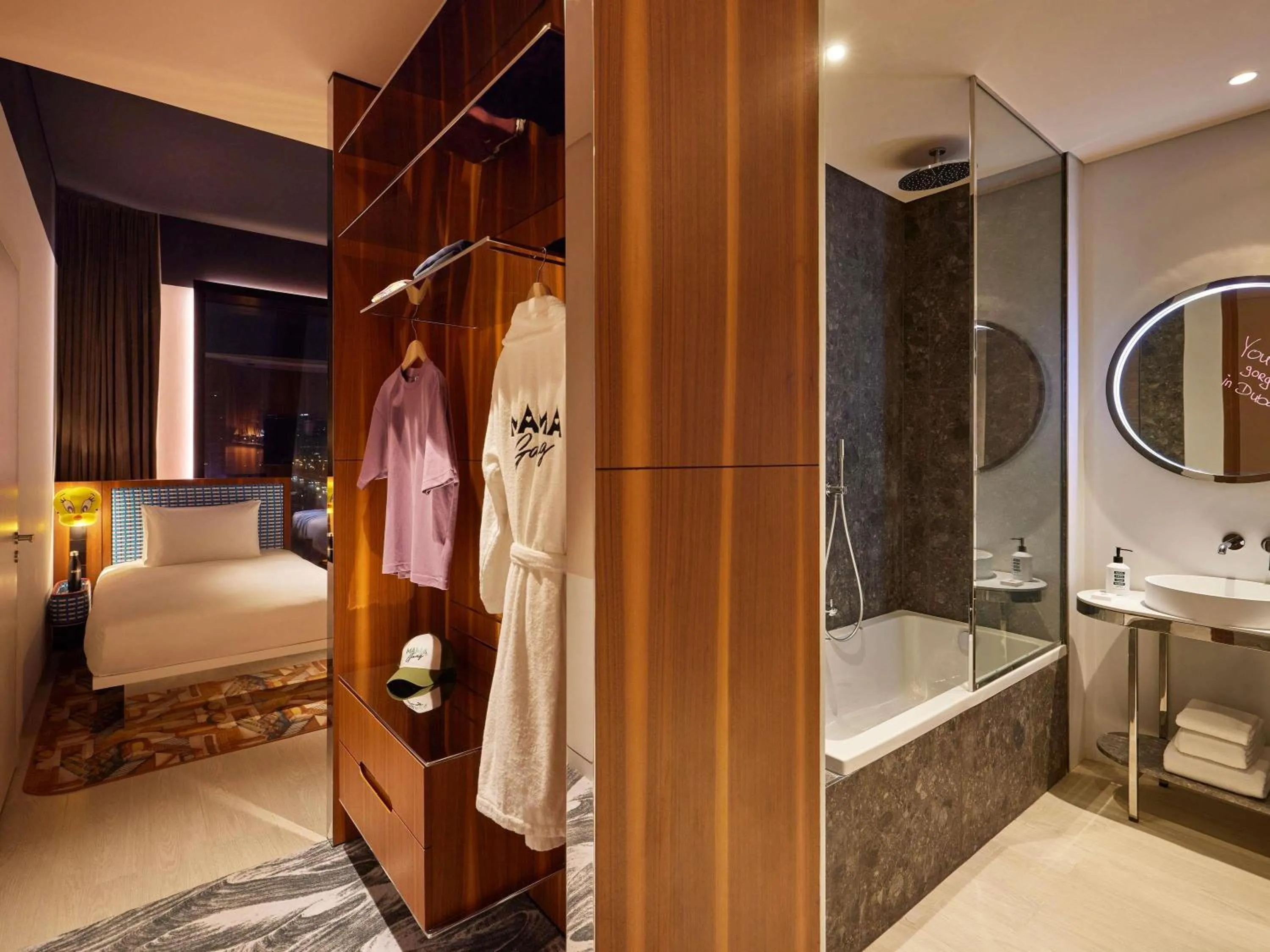 Bedroom, Bed in Mama Shelter Dubai