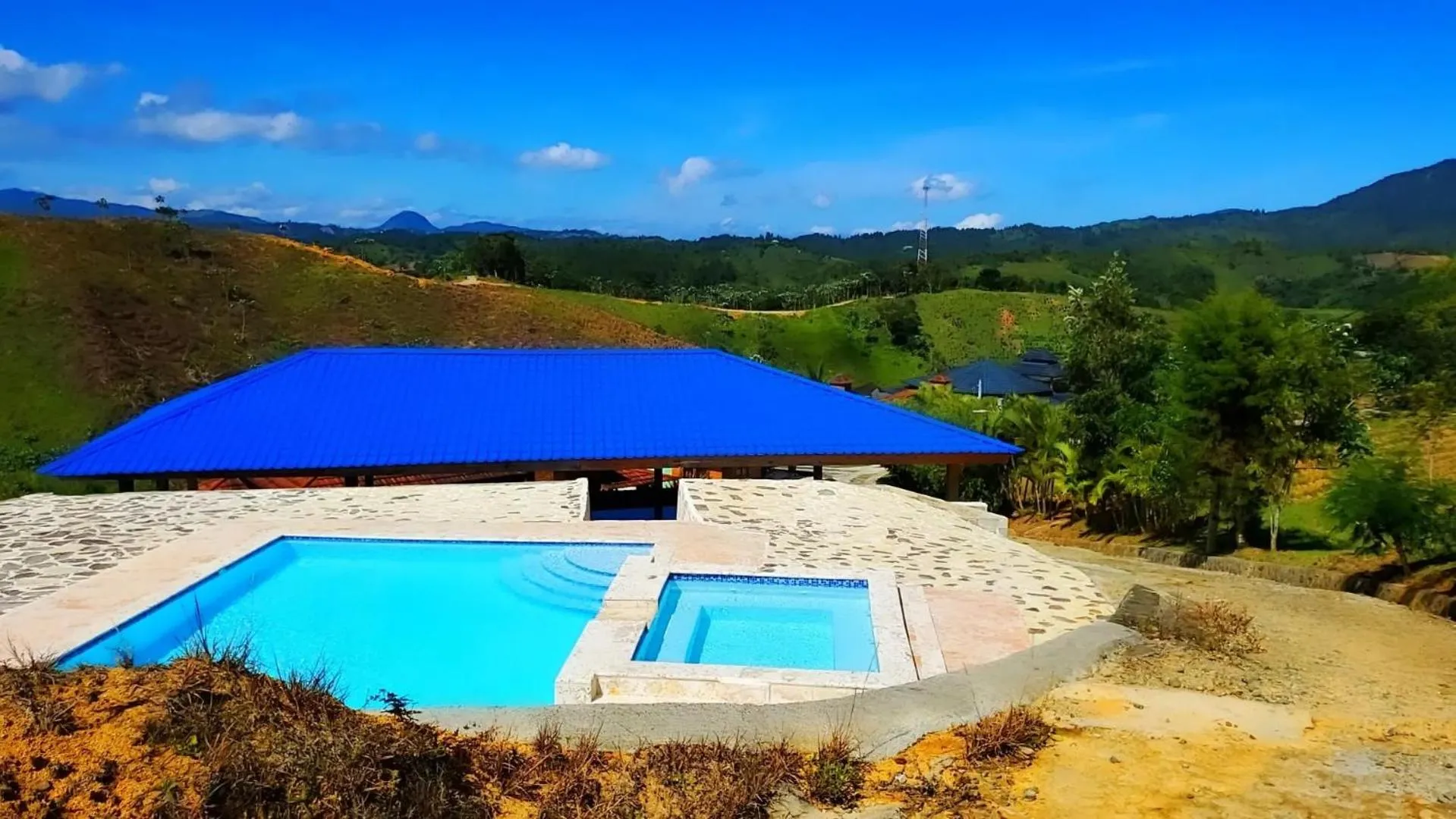 Pool view in Villas Las Neblinas
