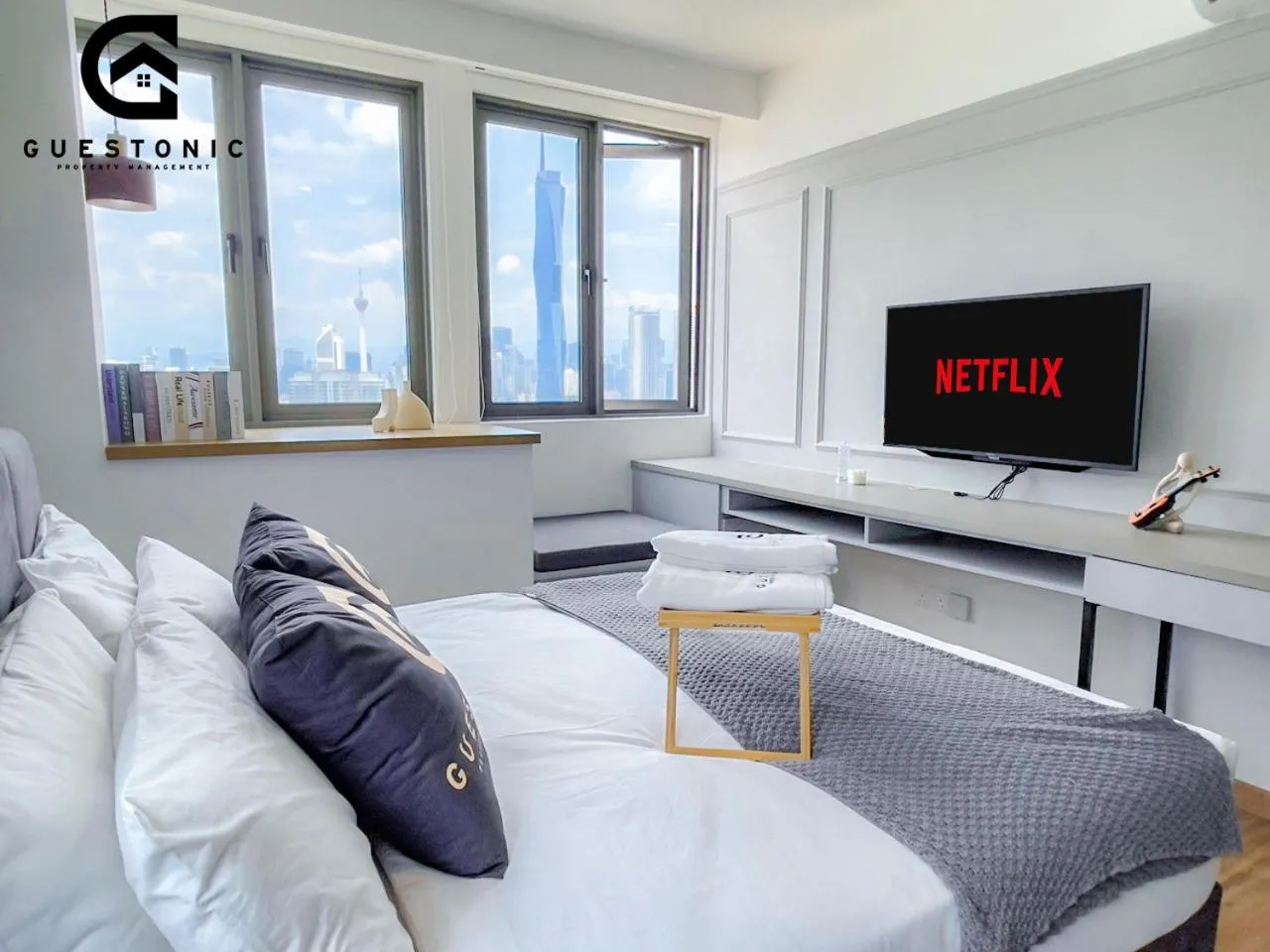 Bedroom, Bed in Riveria City KL Sentral by Guestonic