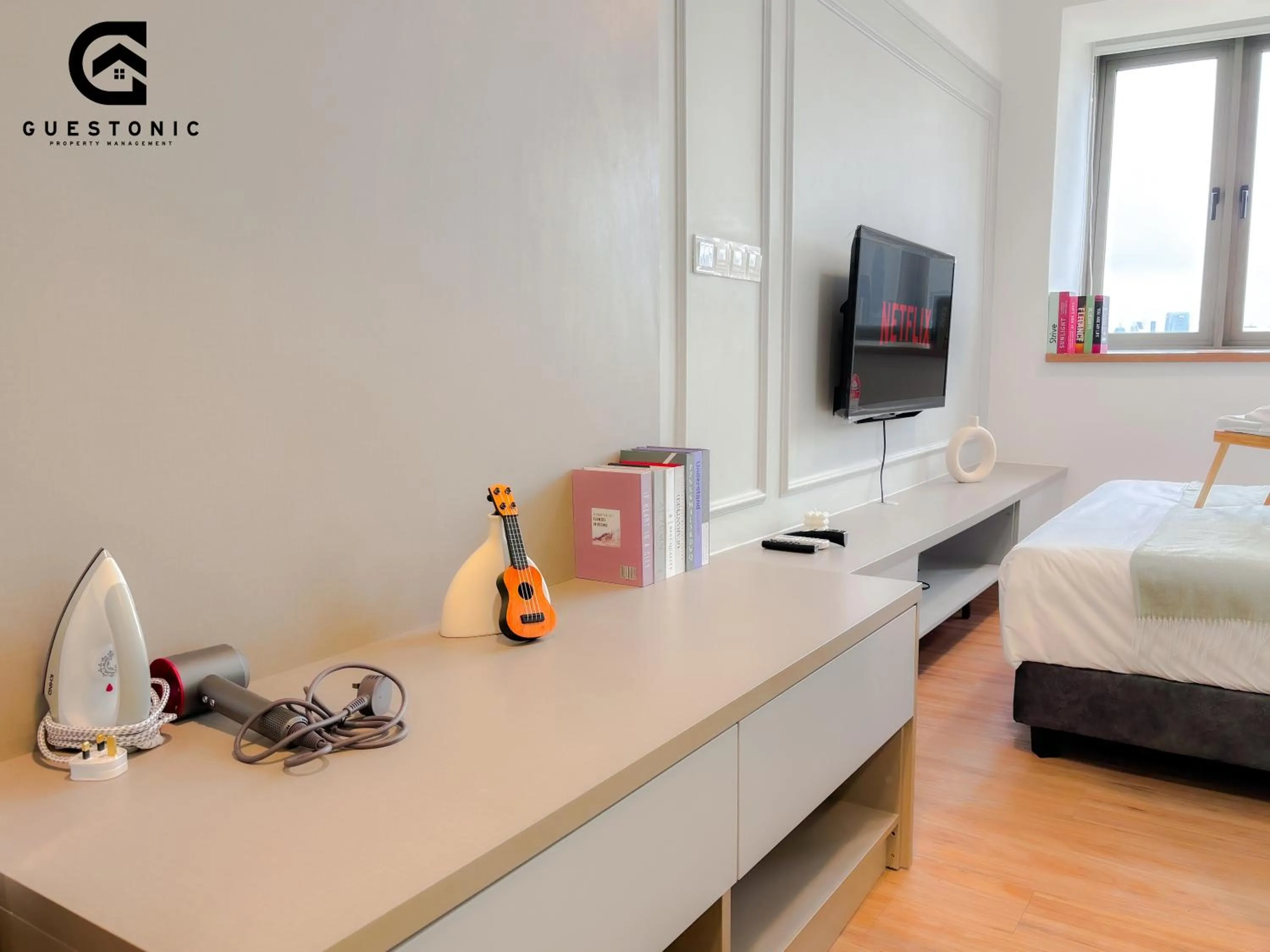 View (from property/room), Bed in Riveria City KL Sentral by Guestonic