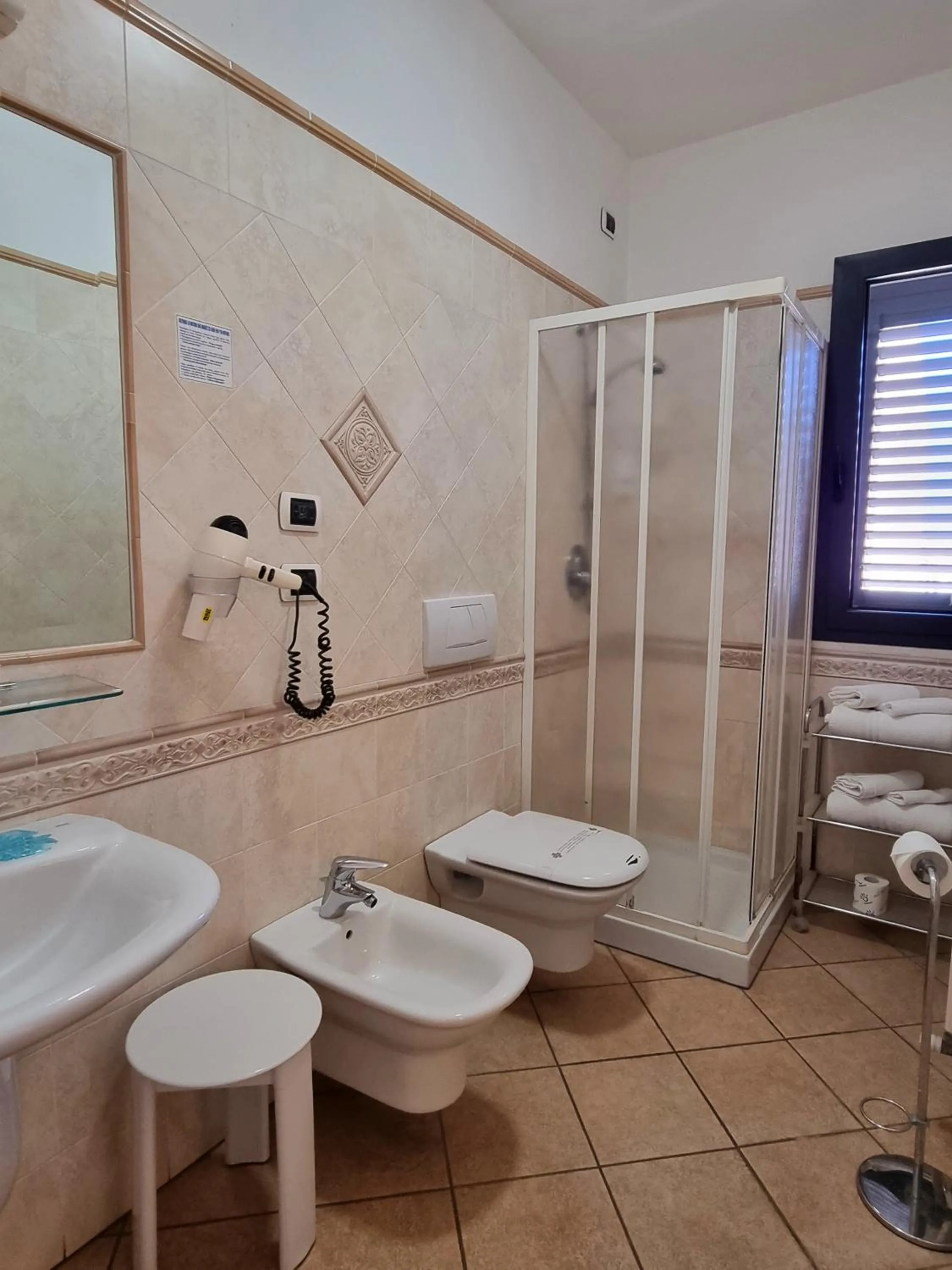 Shower in Hotel Delle Isole