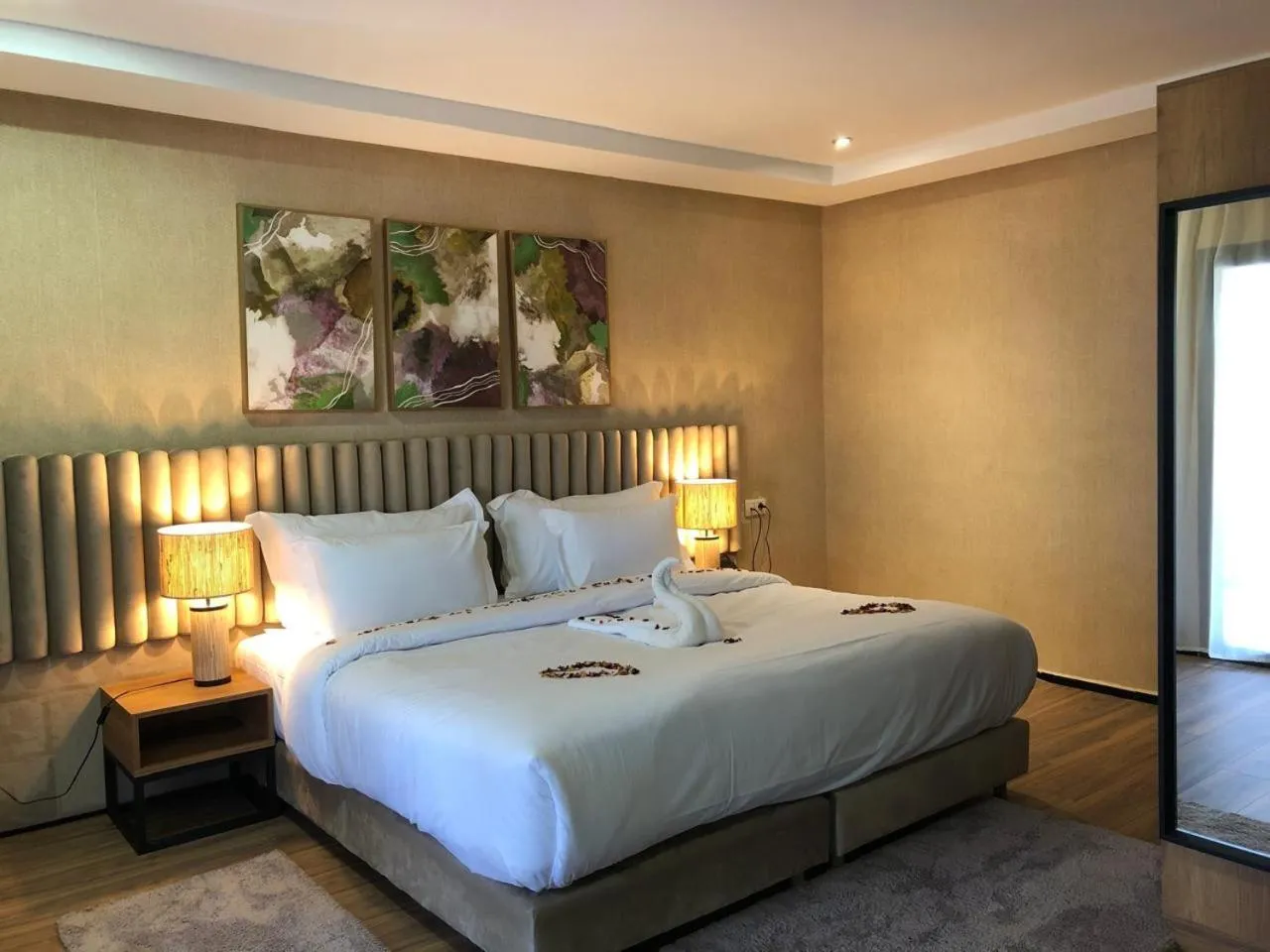 Bed in Hôtel Hariz Son