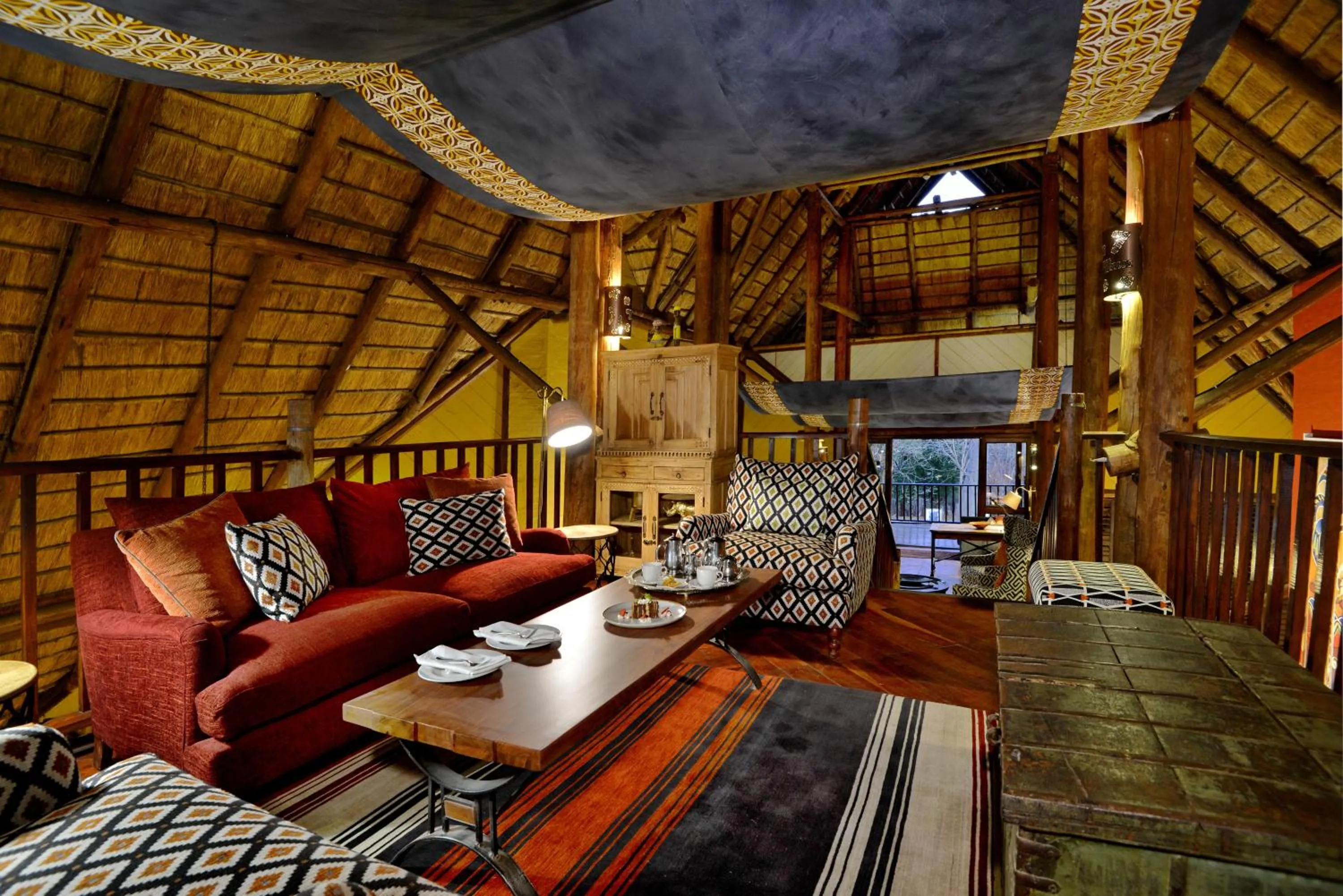 Lounge or bar in Victoria Falls Safari Lodge