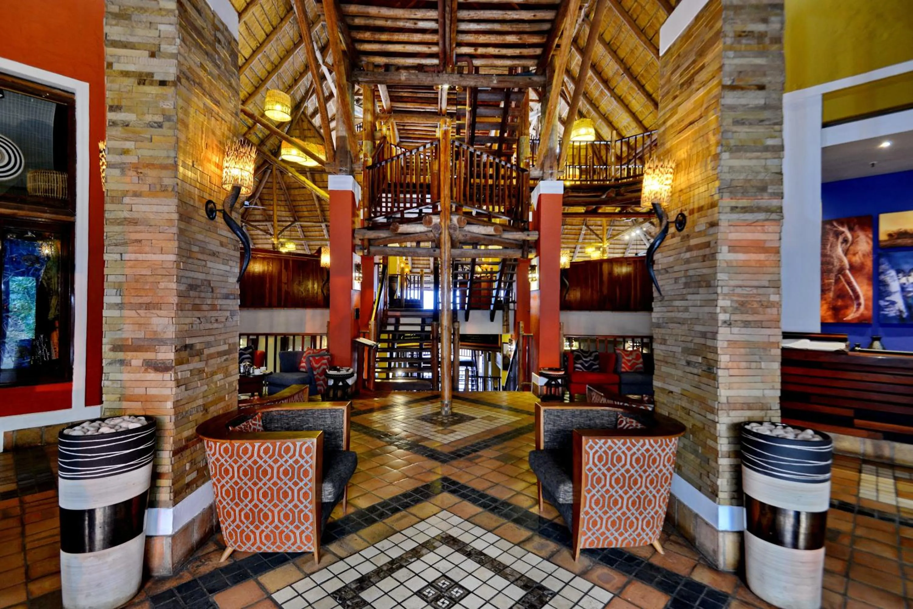 Lobby or reception in Victoria Falls Safari Lodge