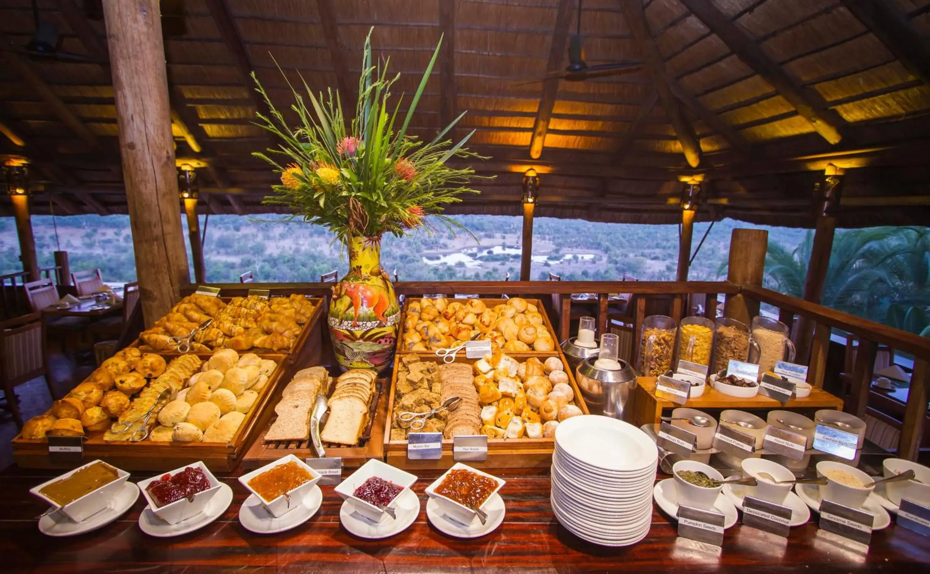 Breakfast in Victoria Falls Safari Lodge Breakfast in Victoria Falls Safari Lodge