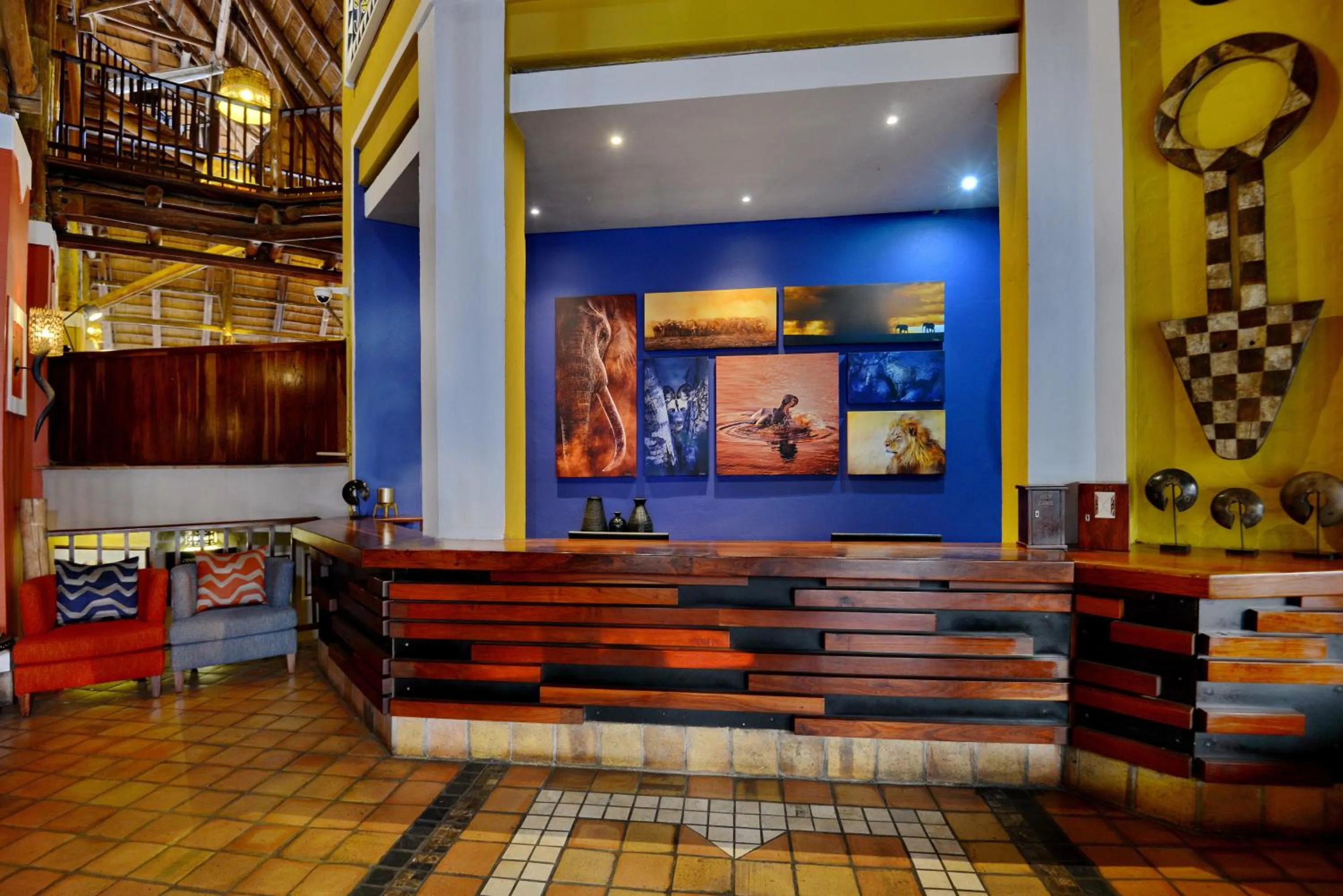 Lobby or reception in Victoria Falls Safari Lodge