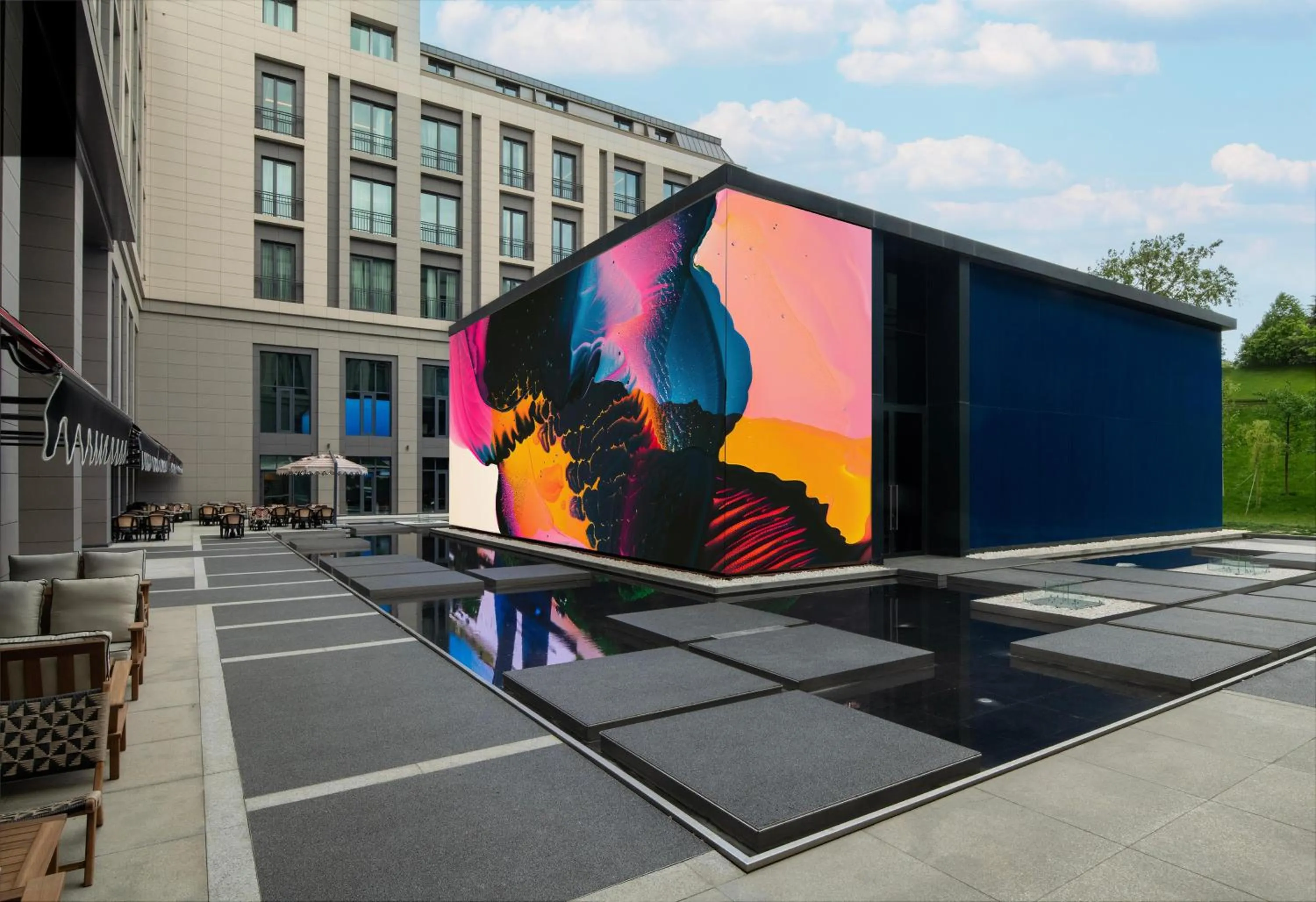 Inner courtyard view in Altunizade Suites Istanbul, Curio Collection By Hilton