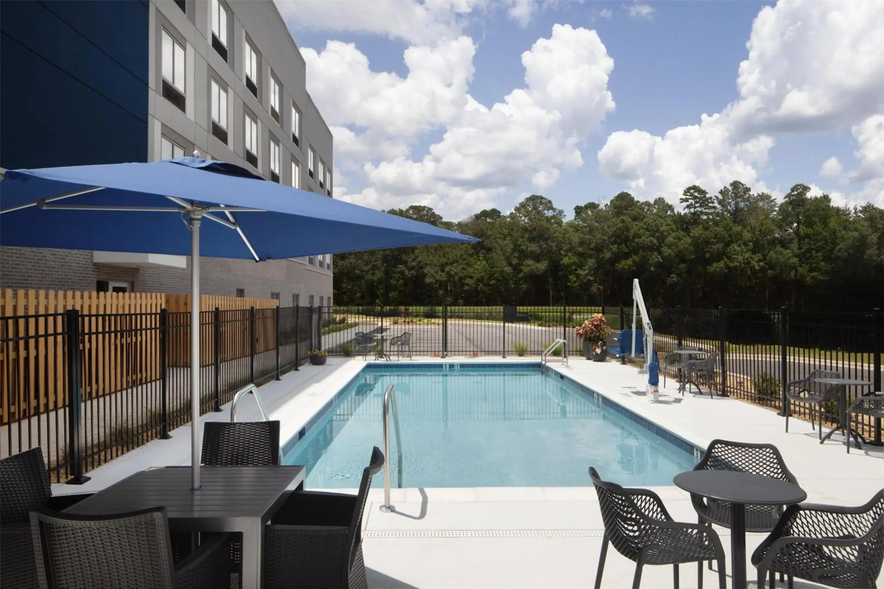Pool view in Hampton Inn Evergreen Pool view in Hampton Inn Evergreen