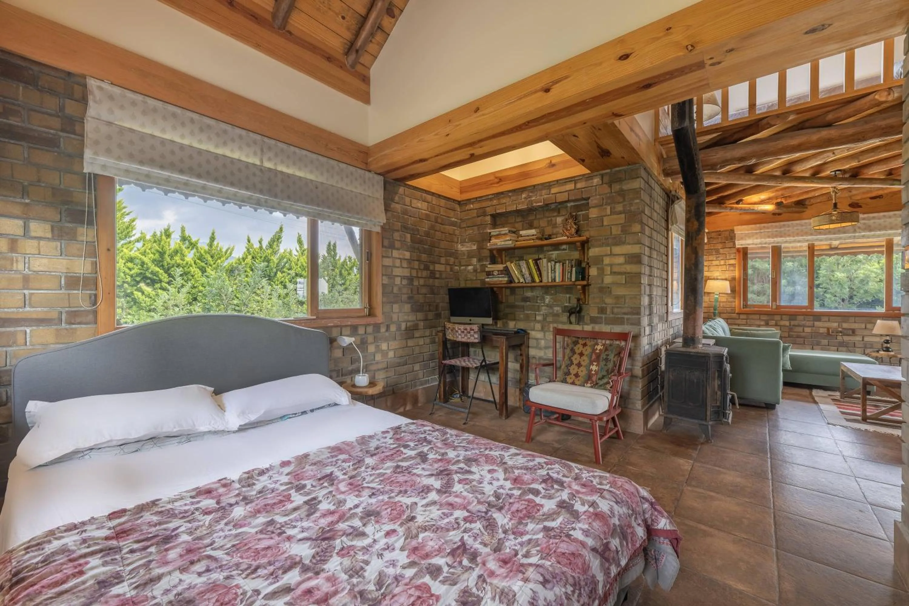 Bed in Echor Hill Farm Cottages Palampur